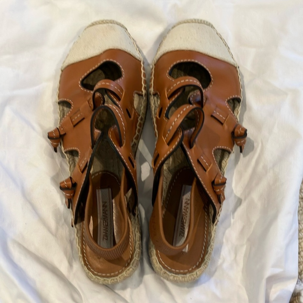 Zimmermann Tan Leather Sandals